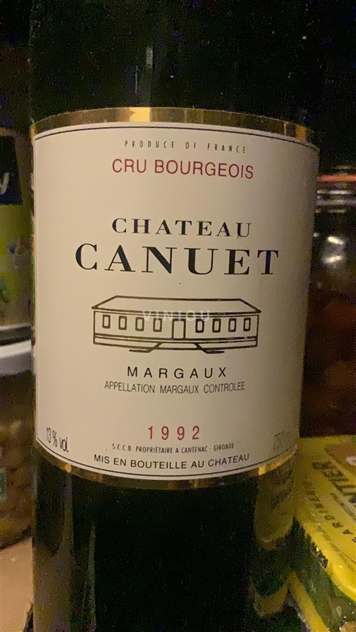 Bordeaux Margaux Château Canuet 1992