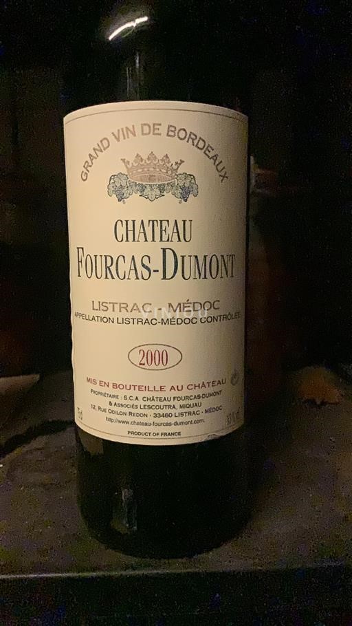 Bordeaux Listrac-Médoc Château Fourcas-Dumont 2000