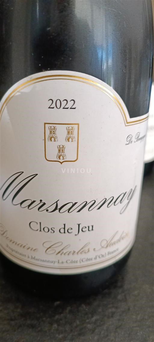 Burgundy Marsannay Domaine Charles Audoin Clos de Jeu 2022