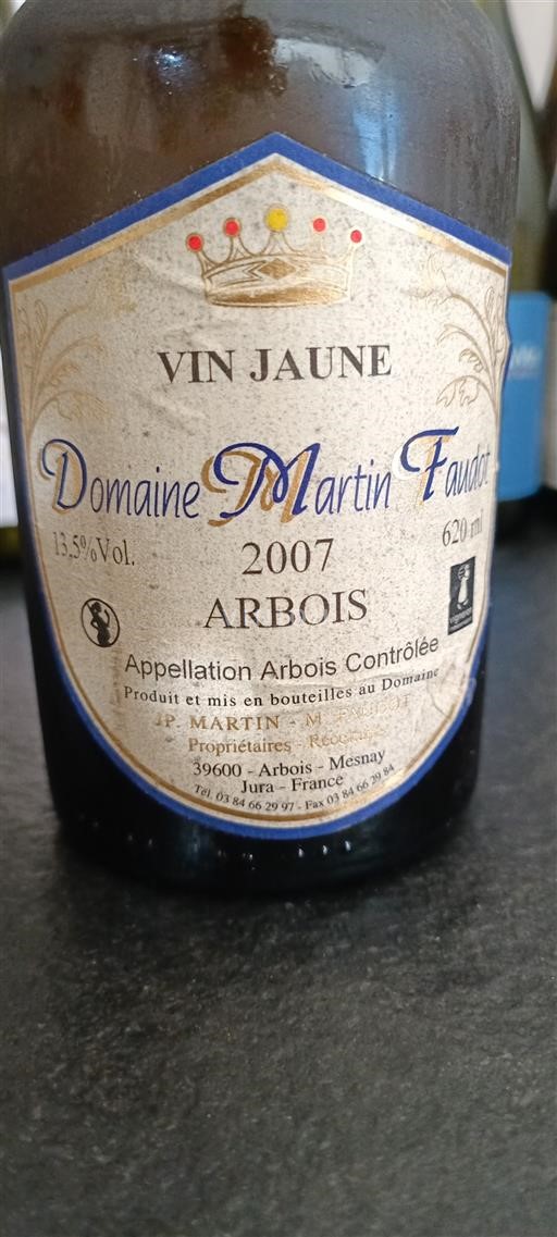 Jura Arbois Domaine Martin Faudot 2007