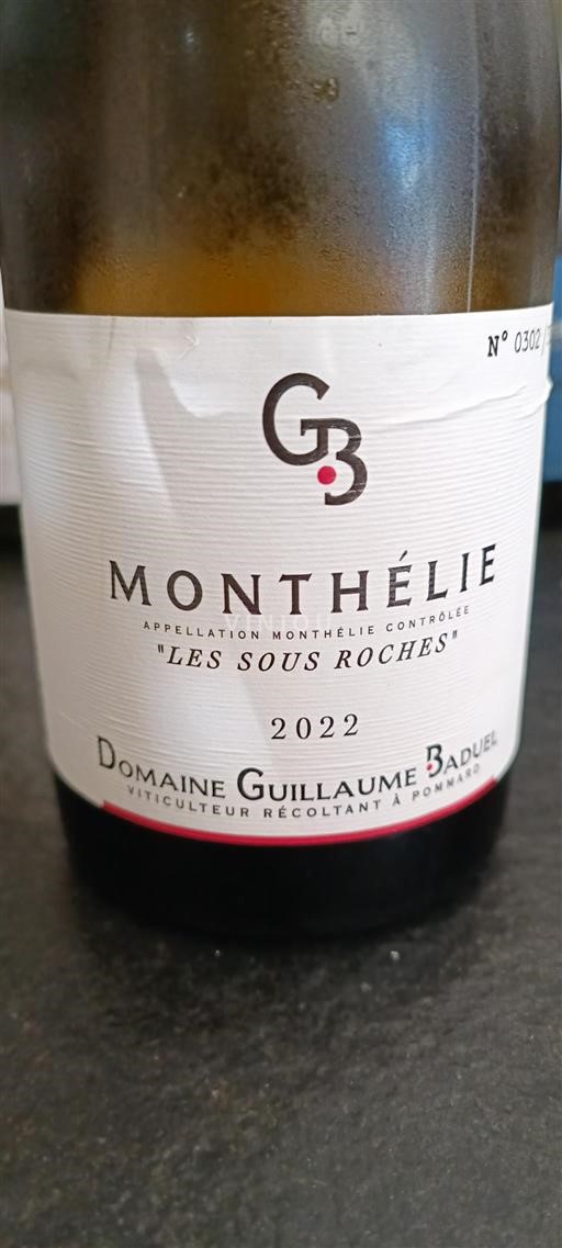 Burgund Monthélie Domaine Guillaume Baduel Les Sous Roches 2022