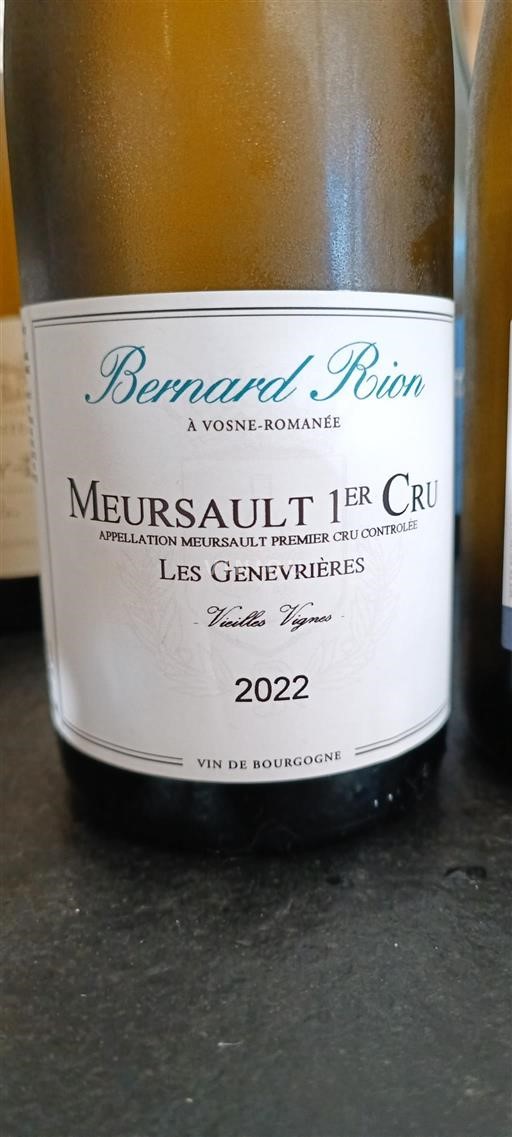 Burgund Meursault Premier Cru Bernard Rion Les Genevrières 2022