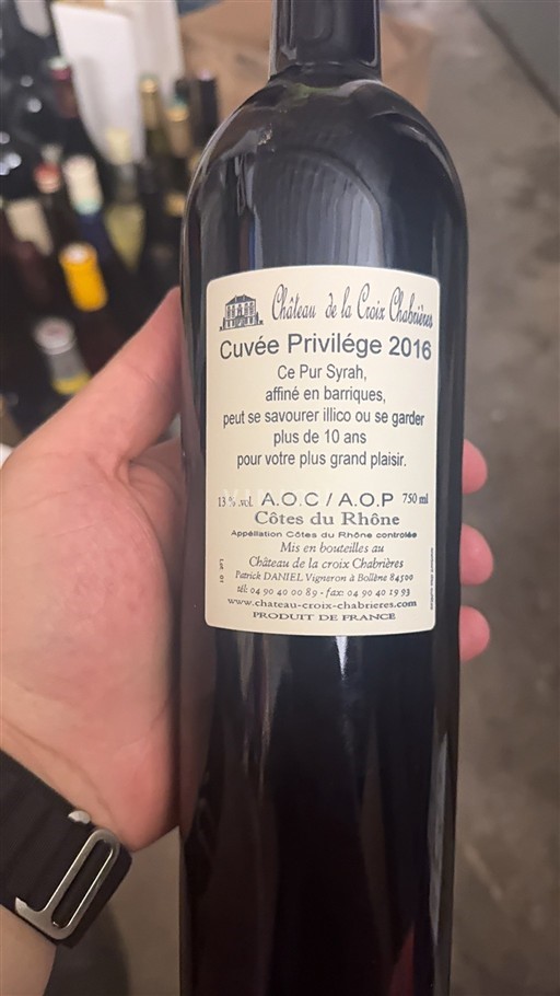 Rhône Valley Côtes-du-Rhône Château La Croix Chabrières Privilège 2016