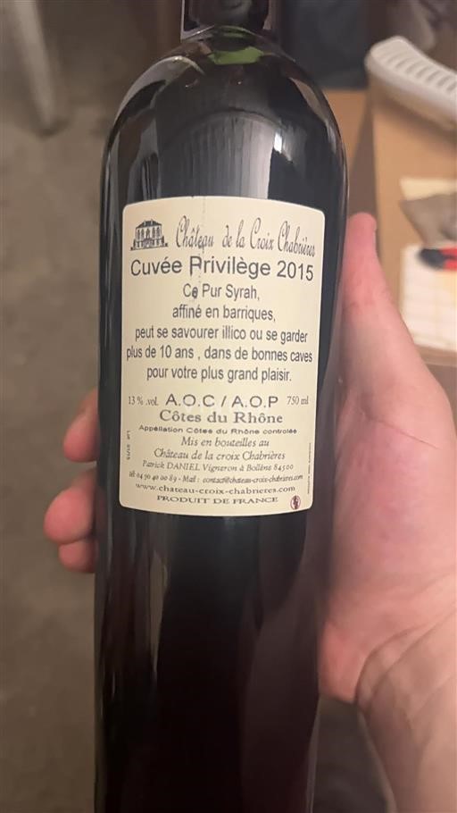 Rhône Valley Côtes-du-Rhône Château La Croix Chabrières Privilège 2015