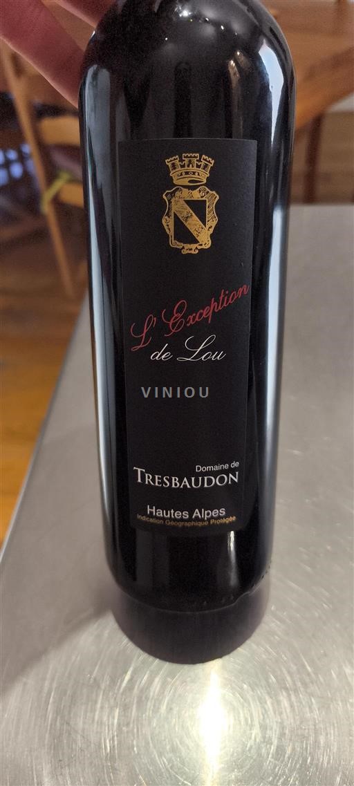 Provence, Lower Rhône Valley, Corsica Hautes-Alpes Domaine Tresbaudon L'Exception de Lou Non-Vintage