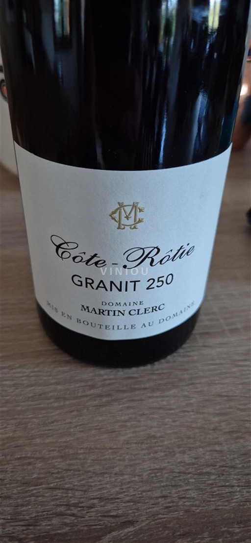 Vin Rouge sec Granit 250 Martin Clerc 2022 France Vallée du Rhône Côte-rôtie AOC hve