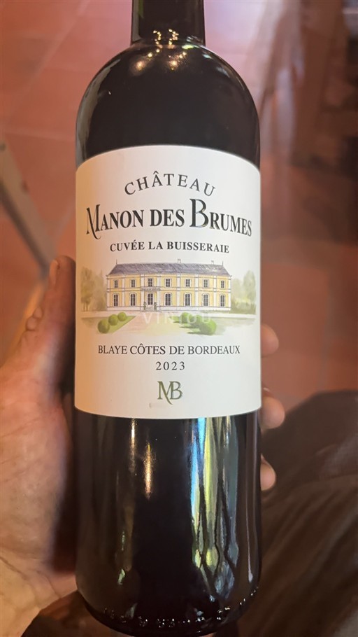 Bordeaux Blaye-Côtes-de-Bordeaux Château Manon des Brumes La Buisseraie 2023