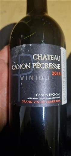 Bordeaux Canon-Fronsac Château Canon Pécresse 2013