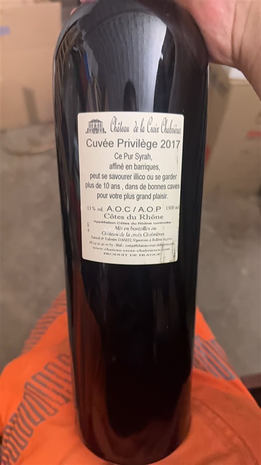Rhône Valley Côtes-du-Rhône Château La Croix Chabrières Privilège 2017
