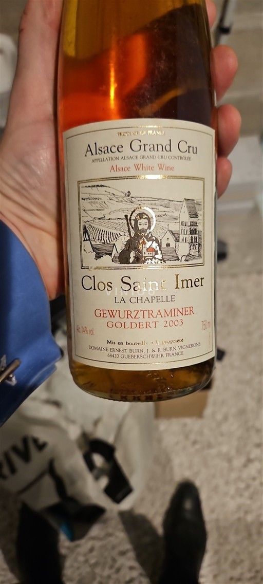 Vin Blanc sec La Chapelle Gewurztraminer Goldert Domaine Ernest Burn 2003 France Alsace Alsace Grand Cru AOC Grand Cru