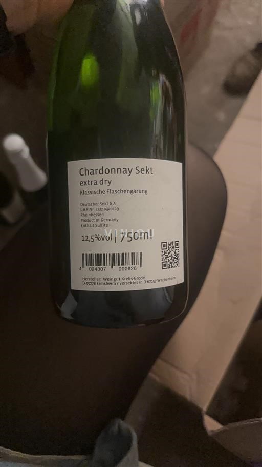 Rheinhessen Not Specified Weingut Krebs-Grode Chardonnay Sekt extra dry Non-Vintage