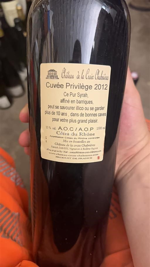 Rhône Valley Côtes-du-Rhône Château La Croix Chabrières Privilège 2012