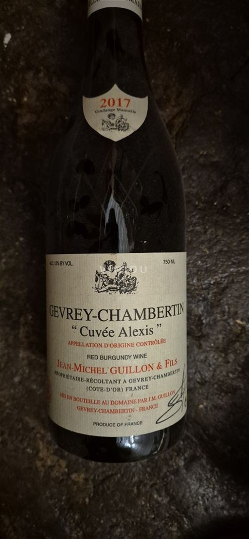 Burgundi Gevrey-Chambertin Grand Cru Jean-Michel Guillon & Fils Alexis 2017