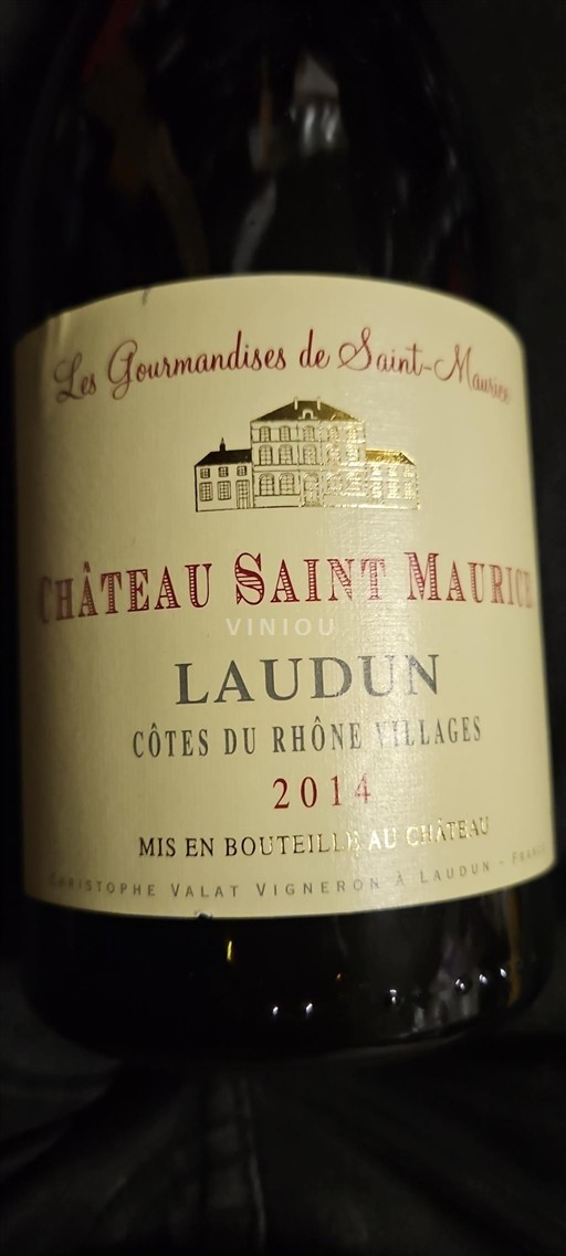 Vin Rouge sec Les Gourmandises de Saint-Maurice Château Saint Maurice 2014 France Vallée du Rhône AOC