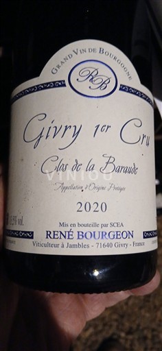 Bourgogne Không được chỉ định Premier Cru René Bourgeon Clos de la Baraude 2020