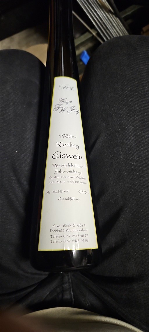 Nahe Không được chỉ định Weingut SW Jung Riesling Eiswein 1988