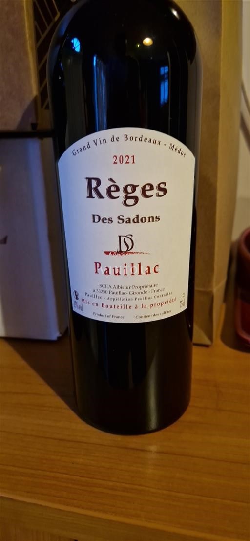 Bordéus Pauillac Règes Des Sadons 2021