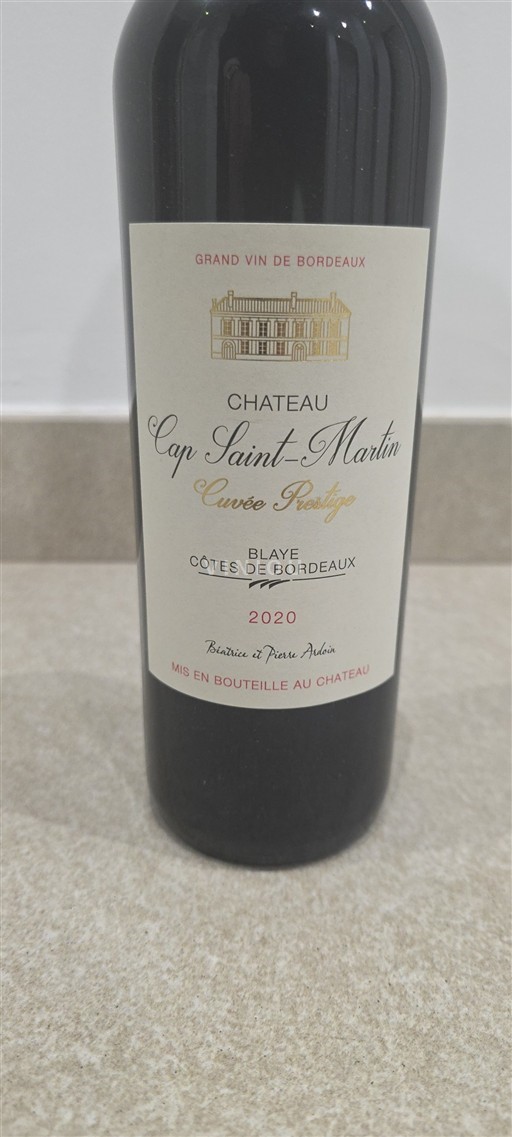Bordeaux Blaye-Côtes-de-Bordeaux Château Cap Saint-Martin Prestige 2020