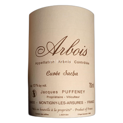 Jura Arbois Jacques Puffeney Sacha Không niên vụ