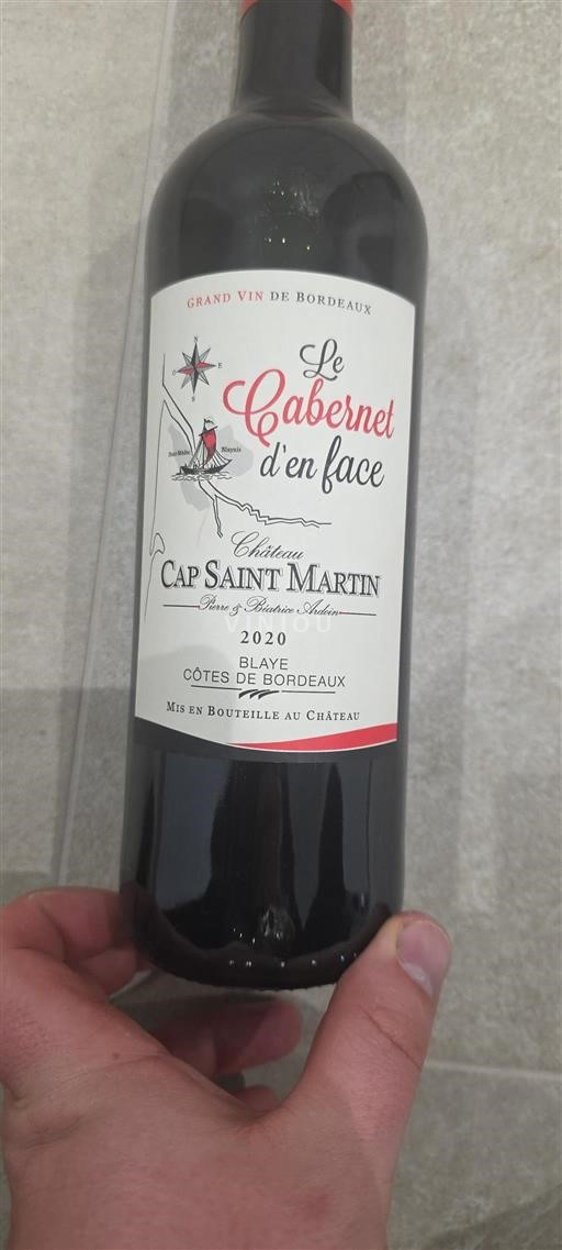 Bordeaux Blaye-Côtes-de-Bordeaux Château Cap Saint-Martin Le Cabernet d'en face 2020