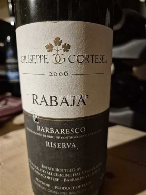 Piemonte Barbaresco Giuseppe Cortese Rabajà 2006