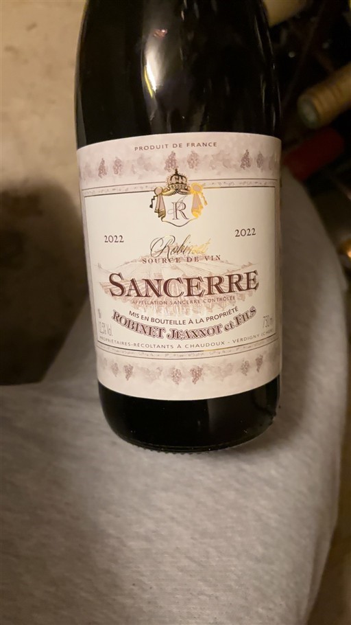 Vin Rouge sec Robinet Jeannot et Fils 2022 France Vallée de la Loire Sancerre AOC