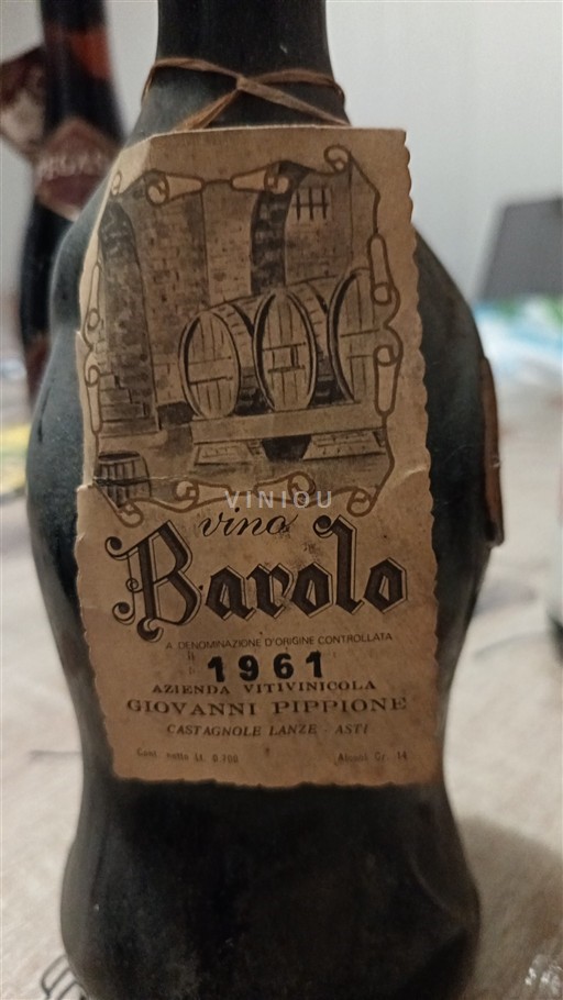 Piedmont Wines Barolo Giovanni Pippione 1961