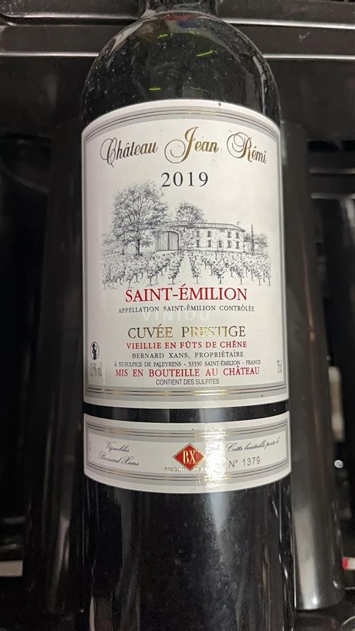 Bordéus Saint-Émilion Château Jean Rémi Prestige 2019