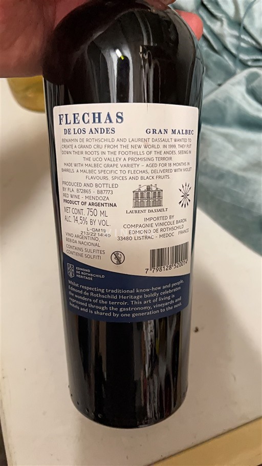Mendoza Unspecified Flechas de Los Andes Gran Malbec 2019