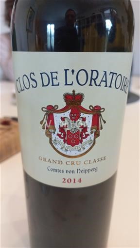 Bordeaux Saint-Émilion Grand Cru Grand Cru Clos de l'Oratoire 2014
