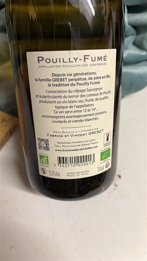 Loirevallei Pouilly-fumé Domaine Des Rabichattes Les champs de cré 2024