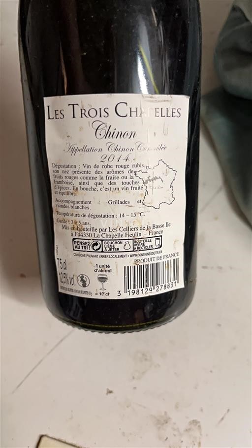 Loiredalen Chinon Les Trois Chapelles 2014