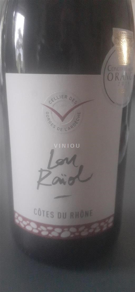Rona dolina Côtes-du-Rhône Cellier des Gorges de l'Ardèche Lou Raïol 2022