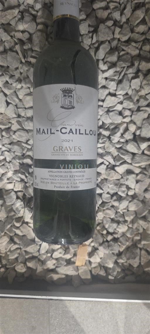 Vin Rouge sec Mail-Caillou 2021 France Bordeaux Graves AOC