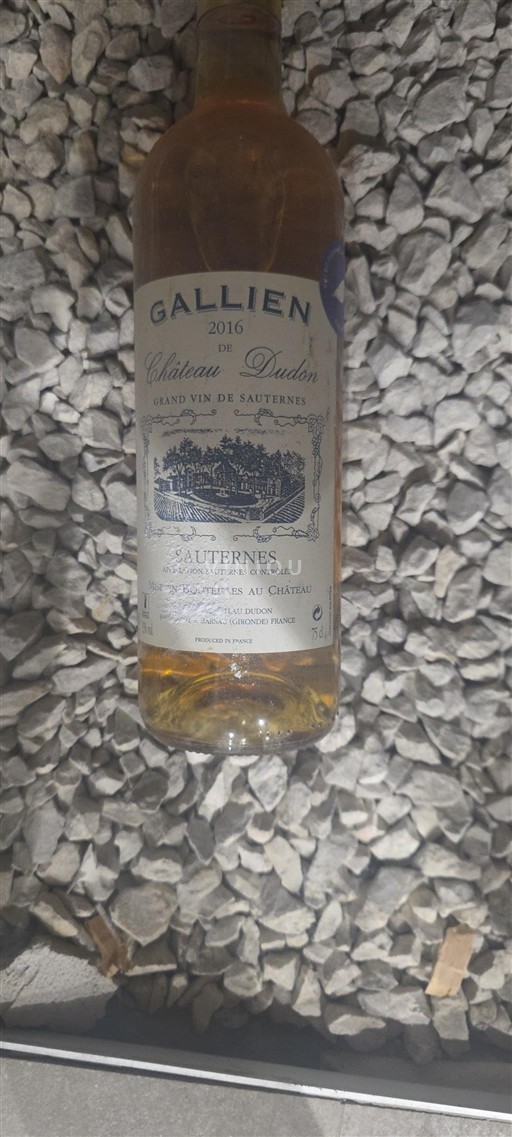 Bordeaux Sauternes Château Dudon Gallien 2016