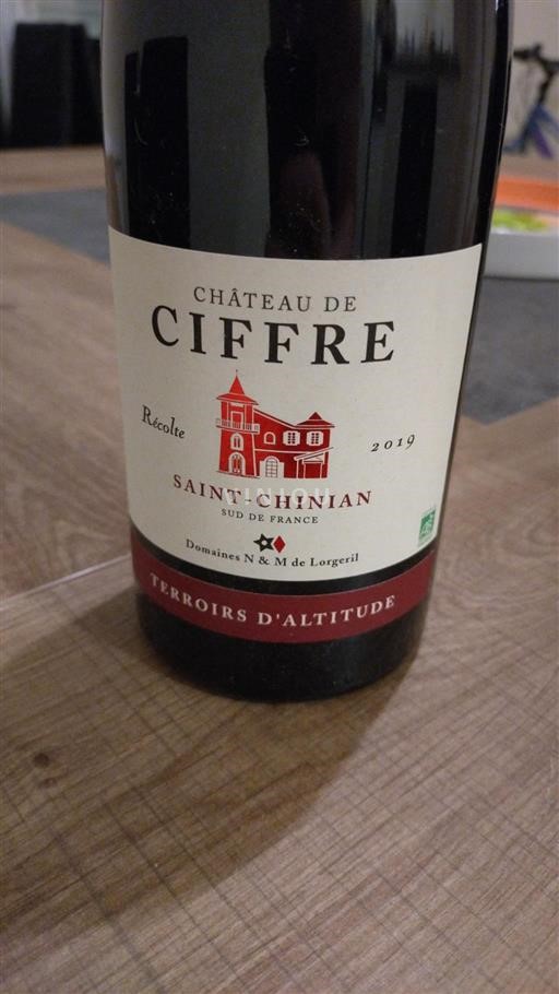Languedoque Saint-Chinian Château Ciffre Terroirs d'Altitude 2019