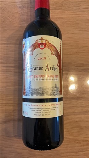 Burdeos Saint-Émilion Gran Cru Grand Cru Grande Arche 2018