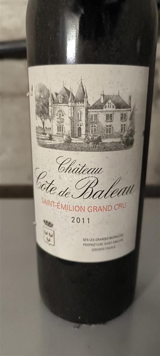 Burdeos Saint-Émilion Grand Cru Château Côte de Baleau 2011