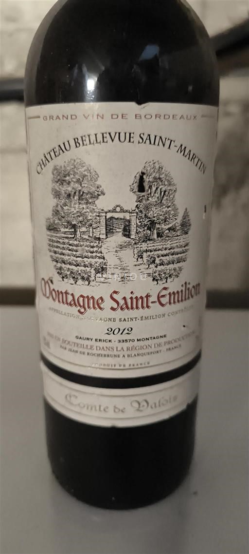 Bordeaux Montagne-saint-émilion Château Bellevue Saint-Martin Comte de Valsé 2012