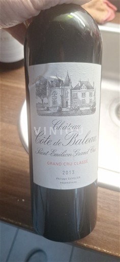 Bordeaux Saint-Émilion Grand Cru Grand Cru Château Côte de Baleau 2013