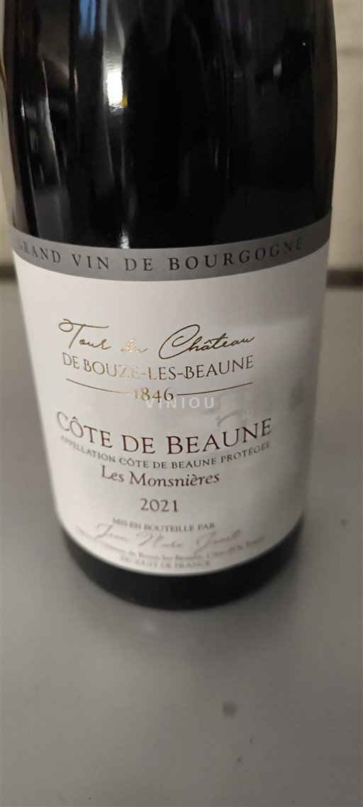 Burgundy Côte de Beaune Château Tour du de Bouze-lès-Beaune Les Monsnières 2021