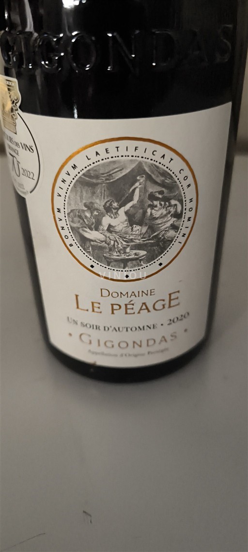 Rhônen laakso Gigondas Domaine Le Péage Un Soir d'Automne 2020