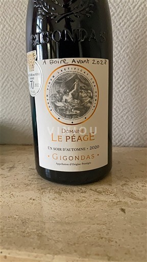 Thung lũng Rhône Gigondas Domaine Le Péage Un Soir d'Automne 2020