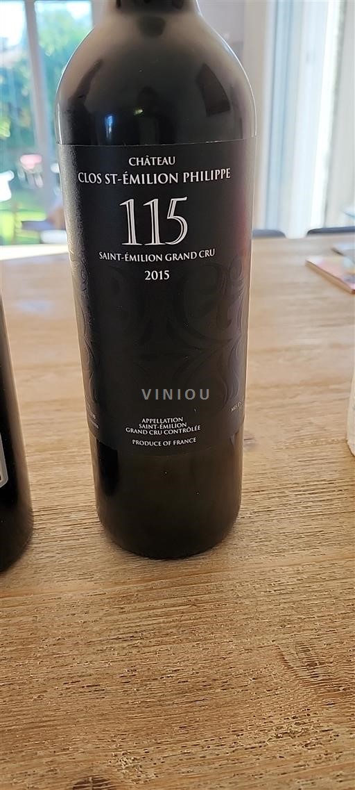 Bordeaux Saint-Émilion Grand Cru Château Clos St-Émilion Philippe 115 2015