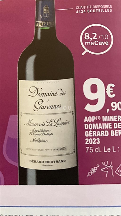Languedoc Minervois-la-Livinière Domaine Des Garennes 2023