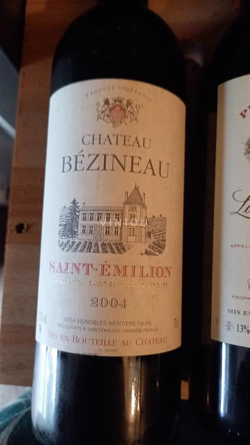 Bordeaux Saint-Émilion Château Bézineau 2004