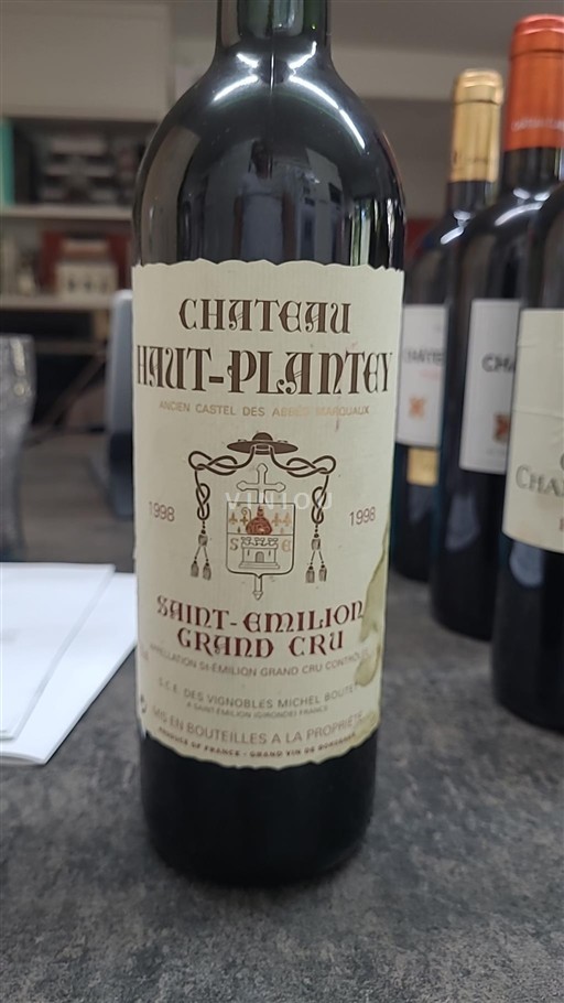 Bordeaux Saint-Émilion Grand Cru Grand Cru Château Haut-Plantey 1998