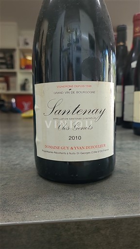 Borgoña Santenay Domaine Guy & Yvan Dufouleur Clos Genets 2010