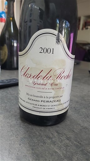 Vin Rouge sec Gérard Peirazeau 2001 France Bourgogne Clos-de-la-roche AOC Grand Cru