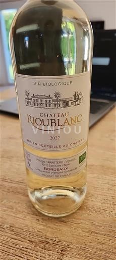 Bordéus Château Rioublanc 2022